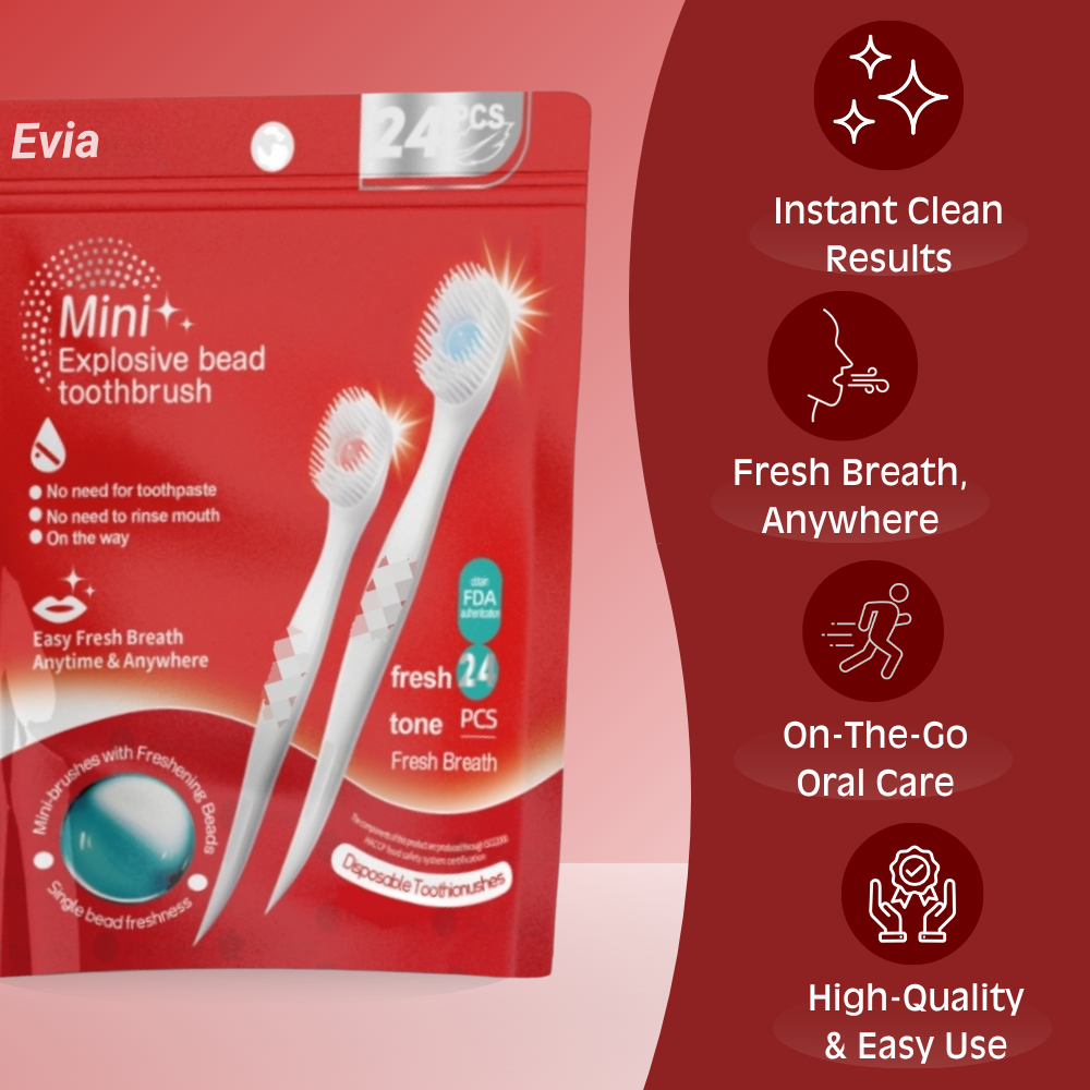 24-Pack EVIA Mini ToothBrush