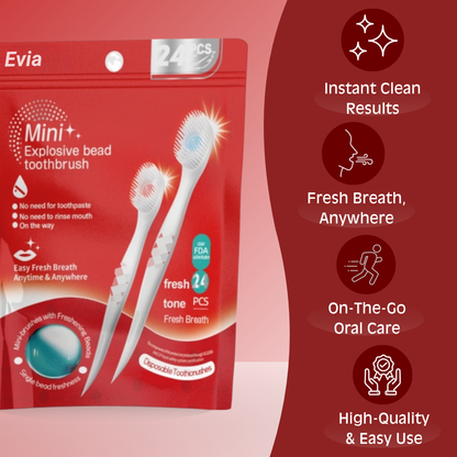 24-Pack EVIA Mini ToothBrush